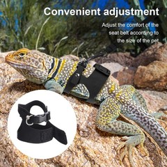 3 Pack Bearded Dragon Harness and Leash Set, Adjustable Nylon Bearded Dragon Acc