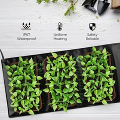 BN-LINK Seedling Heat Mat 10″ x 20.75″-2 Pack and 5 Gallon 10 Pack Grow Bags …