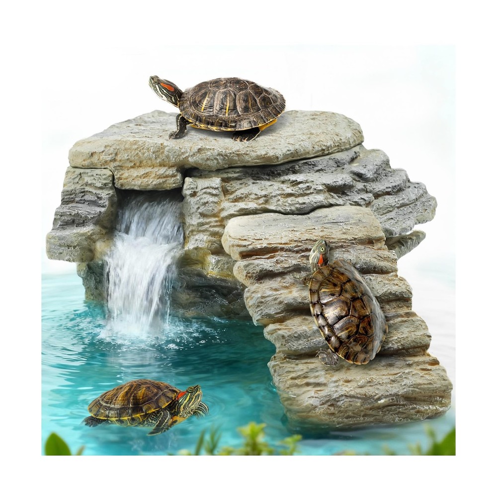 MIXJOY 130GPH Turtle Tank Filter, Ultra-Quiet Turtle Filter with Turtle Baski…