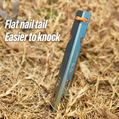 TiTo 6 Pack Titanium Tent Stakes 14X14X160mm V-Shaped Windproof Tent Nail Peg…