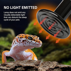 Reptile Heat Lamp 100W 2-Pack Ceramic Heat Emitter, No Light Emitting Heat Bulbs