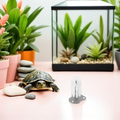 2Pcs Durable Turtle Brush with Suction Cup Soft Bristles for Tank Cleaning