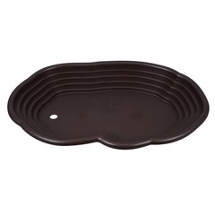 Reptile Feeding Dish Bathing Pool with Ramp for Turtle Large Water Bowl