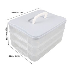 Stackable Egg Cartons Clear Holder Tray with Lid Container for Refrigerator