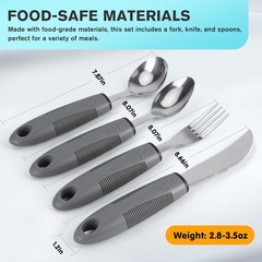 AuntyFey 4PCS Weighted Adaptive Utensils, Parkinsons Utensils for Hand Tremor…