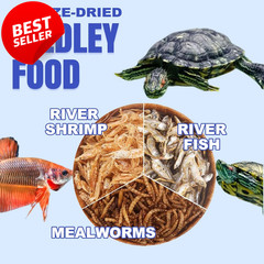 2 Pack Aquatic Turtle Food Medley Mealworms Shrimp Fish High Protein 3.7 oz – US
