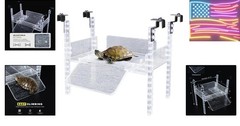 Adjustable Turtle Basking Platform, 10-13″ Wide, Slip-Resistant Ramp, Acrylic…