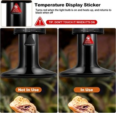 MIXJOY 250W Ceramic Heat Emitters – 2Pack Reptile Heat Lamp Bulbs, No Light