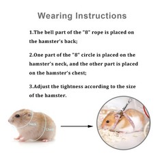 Hamster Adjustable Training Lead Leash Nylon for Hamster Rat Squirrel Gerbil …