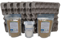 Dubia Roach Colony Starter Kit, Organic Feeder Chow, Water Crystals, 6 Egg Flats