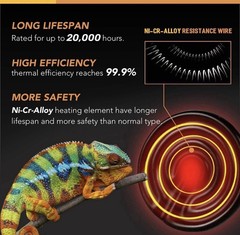Simple Deluxe 150W Reptile Heat Lamp Bulb Ceramic Heat Emitter No Light 2 Pack