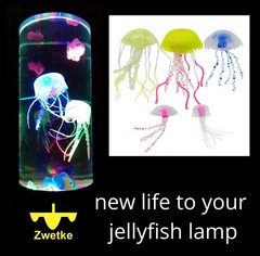 Fantasy Jellyfish for Jellyfish Lamps – Premium Set of 5 Multi Size & Colo