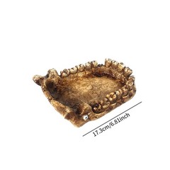 Reptile Feeding Bowl Simulation Dinosaur Jaw Shape Habitat Accessories