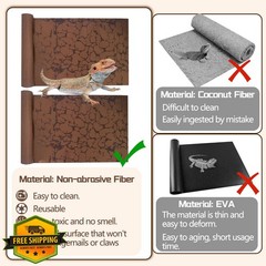 BNOSDM M 2PCS Reptile Carpet Mat