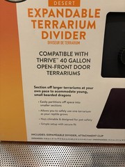 Thrive Expandable Terrarium Divider Fits 40 Gallon Open Front Door NEW
