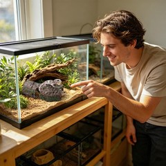 Mygeromon Reptile Hides Leopard Gecko Hideout Resin Caves Tank Brown