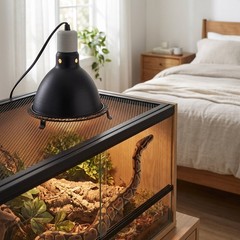 2Pcs Reusable Iron Heat Lamp Cage Covers for Pet Terrariums with Guard