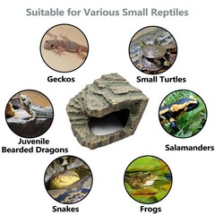 Tfwadmx Tortoise Basking Platform, Crested Gecko Hide, Reptile Cave Hideout w…