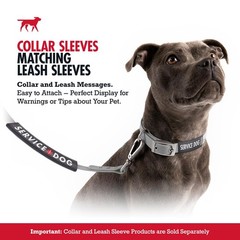 2-Pack Waterproof Collar Sleeves Fits 3/4 Inch Wide Service Dog Small Slide On