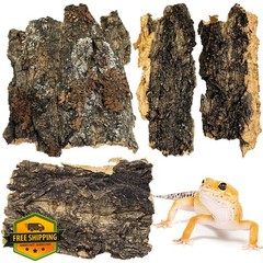 VCEPJH Cork Bark 4 Pcs Reptile Terrarium