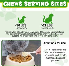 Probiotics for Cats – Cat Probiotic Powder Digestive Supplement with Digestiv…