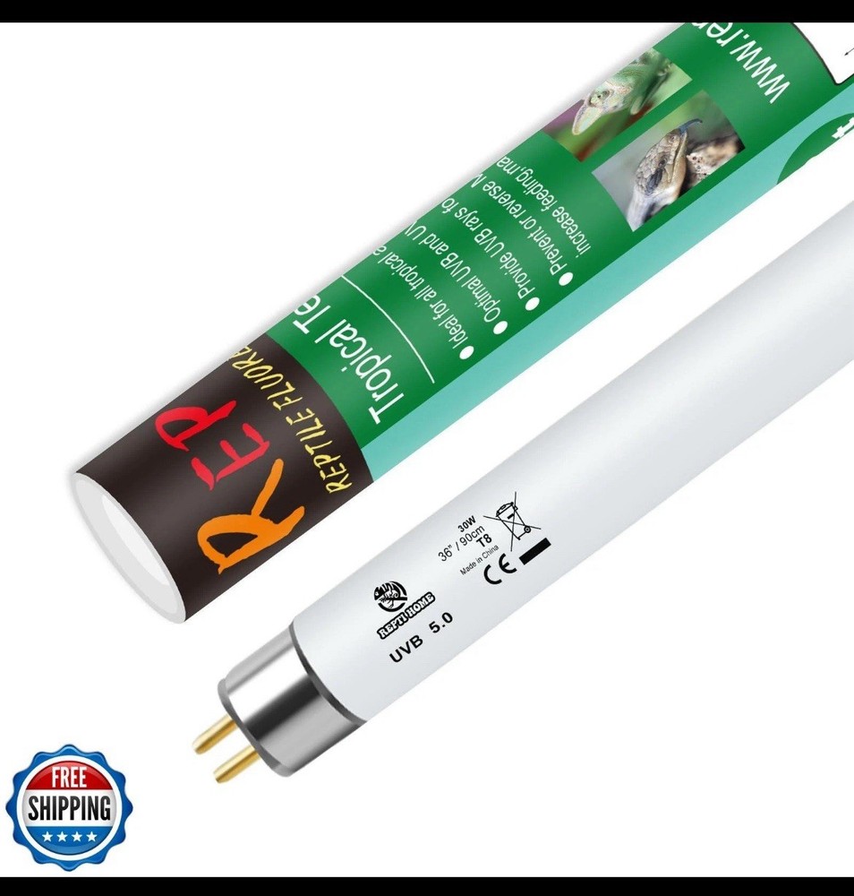 REPTI HOME T8 UVB Reptile Light 30W 5.0, UVA Light Bulb for Reptiles, Lamp 36”
