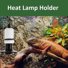 Reptile Ceramic Heat Lamp Holder Pet Heater Bracket for Heat (Bulb Not Included)