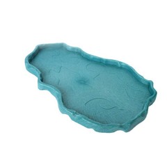 Sky Blue Luminous Reptile Food Bowl Large Water Dish Terrarium Tortoise