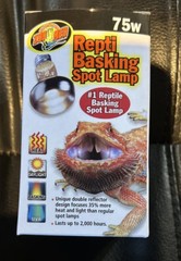 Pet Reptile Natural Corner Lounger Platform Basking & 75w Spot Lamp