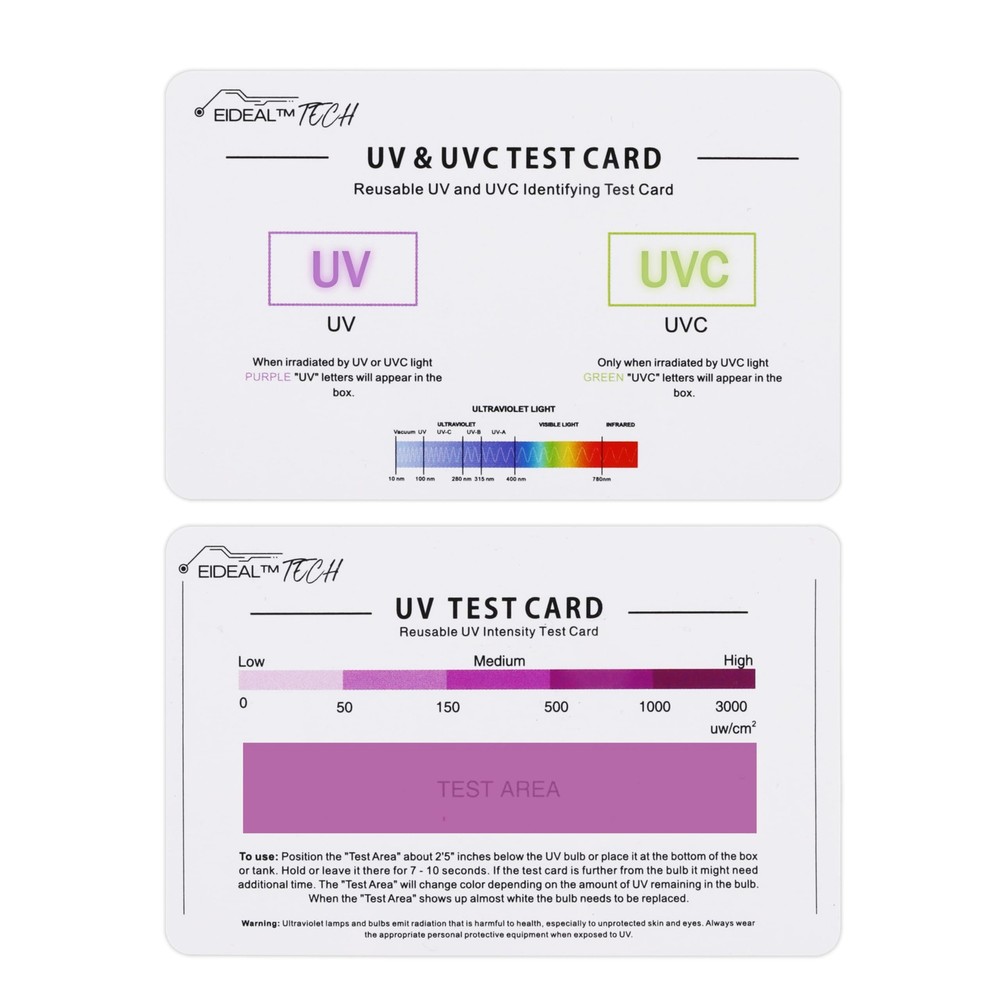 ™ | UV & UVC Test Card & UV Intensity Test Card | 3-in-1 UV Test Card | UVA &…