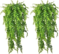 2 Pack Reptile Plants Terrarium Hanging Fake Vines with Suction Cup for Geckos