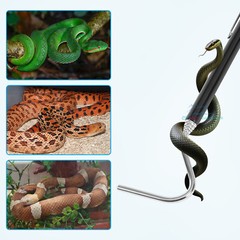 AQUANEAT Reptile Snake Hook, 26inch Extendable Stainless Steel Snake Stick