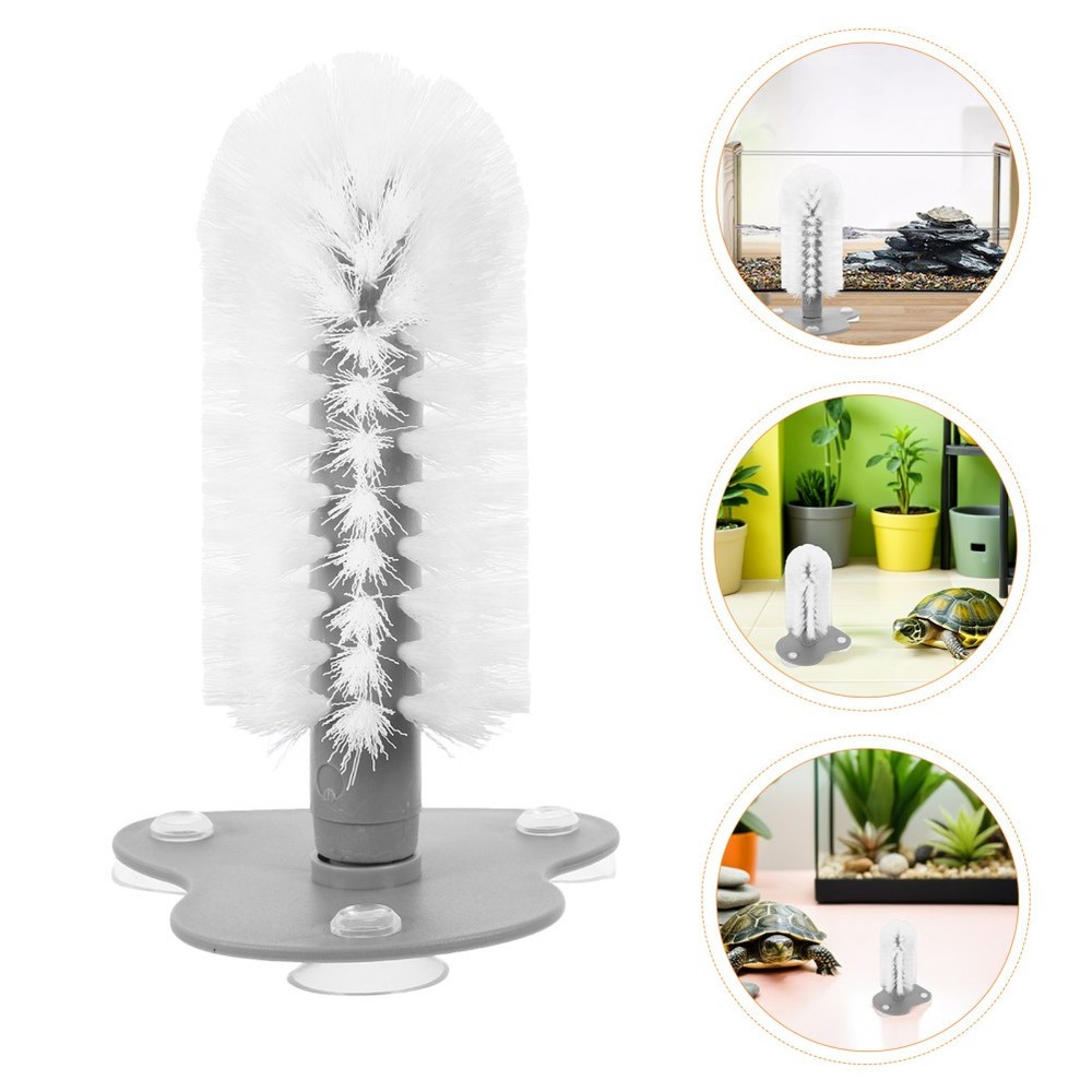 2 Pcs Turtle Cleaning Brush for Cup Aquarium Decorations