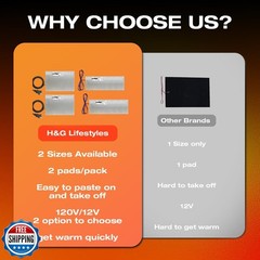 HandG lifestyles RV Holding Tank Heater Pad Use with Up to 50 Gallons Fresh W
