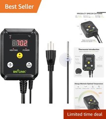 Listed Reptile Thermostat – Digital Temperature Controller for Seed Starting …