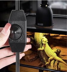 Reptile Light Fixture with Dimmable Switch,5.5 inch Deep for Tank Terrarium