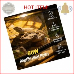 CALPALMY 4-Pack 50W UVA+UVB Bulbs | Heat and Light for Reptiles and Amphibian Ta