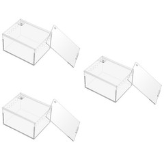 3 Pack Jumping Spider Habitat Scorpion Feeding Box Lizard Case Cage