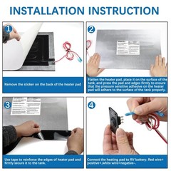 RV Tank Heater Pad 12V/13.5V,12″x18″ 3PCS RV Holding Tank Heater Pad with Aut…