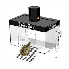 Turtle Basking Platform with Heat Lamp Non-Slip Ramp & Easy-Climb Design