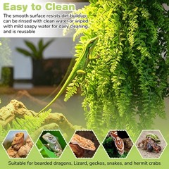 2 Pcs Green Hanging Reptile Plants Fake Boston Climbing Vines