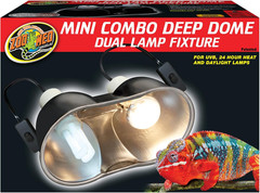 Combo Mini Deep Dome Clamp Lamp Fixture 2 X 5-1/2 Inch Deep Domes