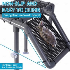 Large Standing Turtle Basking Platform W/ Ramp(6.49″-15.16″ H 10.8″ ×8.6″
