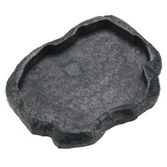 Green M ABS Resin Reptile Feeder Bowl For Tortoise Lizard