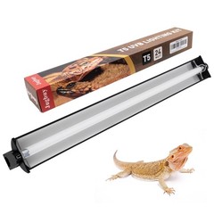 UVB Reptile Light Kit, 24W T5 Lamp Fixture and 10.0 UVB Tube Combo, Linear Li…