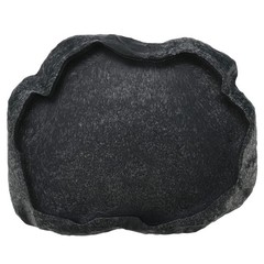 Reptile Rock Food Water Dish Feeder Bowl Aquarium Ornament 18x14x2 Centimeter