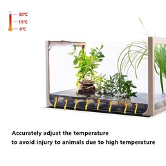 2PCS 20W Reptile Heating Mat, 11×16.5 in, Temperature Adjustment, Removable