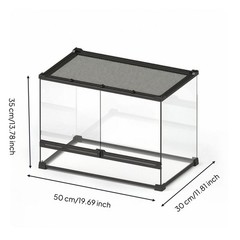 Reptile Terrarium Ventilated Terrarium with Screen Top Reinforced for Pet