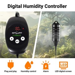 REPTI ZOO Reptile Digital Hygrometer Controller LED Humidistat Reptile Humidi…