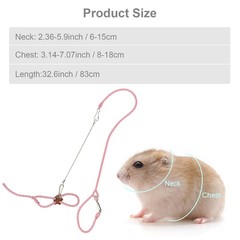 Hamster Adjustable Training Lead Leash Nylon for Hamster Rat Squirrel Gerbil …
